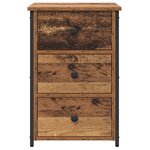 vidaXL Table en vieux bois Vieux bois MDF  Panneau de particules  Métal