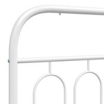 vidaXL Cadre de lit métal sans matelas avec pied de lit blanc 80x200cm