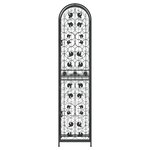 vidaXL Casier à bouteilles 73 bouteilles noir 45x36x200 cm fer forgé