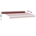 vidaXL Auvent rétractable automatique bordeaux 350x250 cm