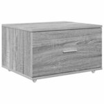 vidaXL Bureau Gris Sonoma 131 5 x 50 x 106 5 cm Bois d'ingénierie