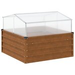 vidaXL Jardinière de jardin avec serre acier résistant aux intempéries