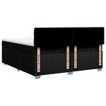 vidaXL Sommier à lattes de lit avec matelas Noir 200x200 cm Tissu