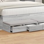 vidaXL Tiroirs de lit Gris Sonoma 160x36 5x16 5 cm en Bois d'ingénierie