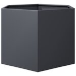 vidaXL Jardinière anthracite hexagone 69x60x45 cm acier