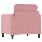 vidaXL Fauteuil Rose 60 cm Velours