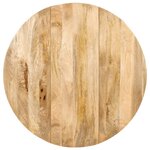 Vidaxl table de salle à manger rond 110x76 cm bois de manguier massif
