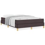 vidaXL Lit à ressorts Marron 140 x 190 cm Tissu  Bois Engineered
