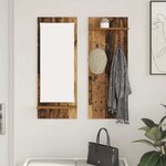 vidaXL Porte-manteau mural avec étagère Bois ancien 70 x 10 x 90 cm
