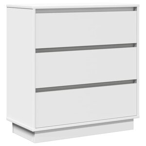 vidaXL Cabinet de chevet Blanc 71 x 34.5 x 75 cm Bois d'ingénierie
