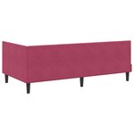 vidaXL Cadre de lit d'angle Rouge bordeaux 100 x 200 cm Velours