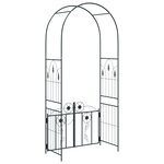 vidaXL Arche de jardin avec verrouillage Noir 102 x 50 x 218 cm