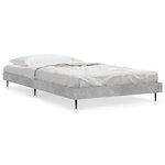 vidaXL Cadre de lit sans matelas gris béton 100x200 cm