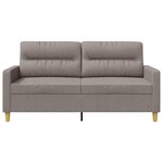 vidaXL Canapé à 2 places Taupe 140 cm Tissu