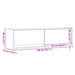 vidaXL Meuble TV mural avec lumières LED noir 140x31x38 cm