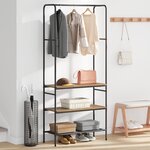 vidaXL Portant à vêtements avec étagères chêne artisanal