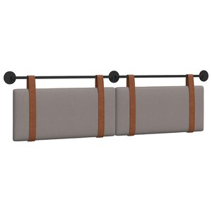 vidaXL Tête de lit suspendue Taupe PU antique