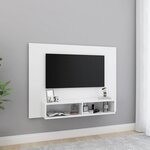 vidaXL Meuble TV mural Blanc 120x23 5x90 cm Bois d’ingénierie