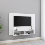 vidaXL Meuble TV mural Blanc 120x23 5x90 cm Aggloméré