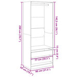 vidaXL Garde-robe blanc 80x50x200 cm bois d'ingénierie