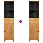 vidaXL Cabinet de salle de bain Marron clair 38 x 33.5 x 160 cm