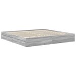 vidaXL Lit de Rangement Gris Sonoma 200 x 200 cm Bois d'ingénierie