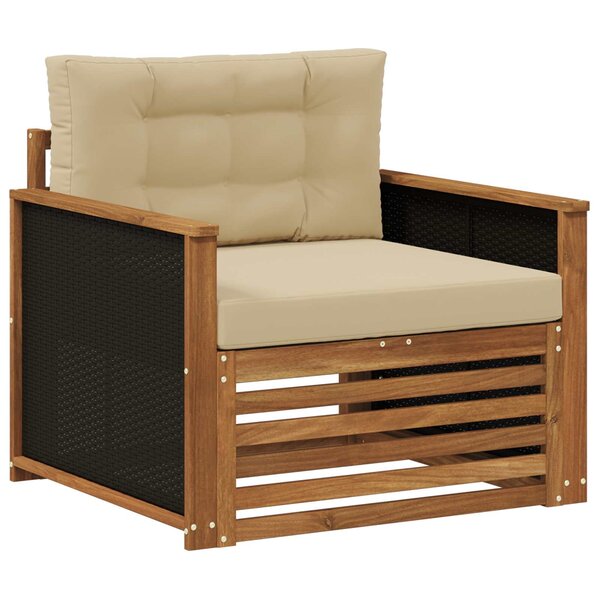 vidaXL Sofa de milieu extérieur Bois d'Acacia Massif Naturel