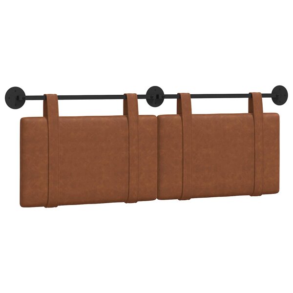 vidaXL Tête de lit suspendue Marron PU antique