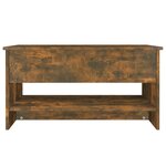 vidaXL Table basse Chêne fumé 80x50x40 cm Bois d'ingénierie