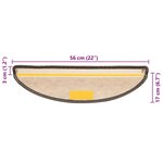 vidaXL Tapis d'escalier autocollants 30 Pièces 56x17x3 cm marron beige