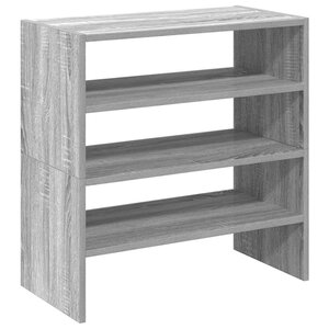 vidaXL Étagères à chaussures 2 Pièces empilable sonoma gris 60x30x30 5 cm