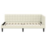 vidaXL Cadre de lit d'angle Crème 100 x 200 cm Velours