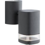 Applique extérieure noire métal-verre GU10 max 18W - IP44