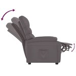 vidaXL Fauteuil inclinable Gris Similicuir