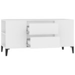 vidaXL Meuble TV Blanc 102x44 5x50 cm Bois d'ingénierie