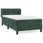 vidaXL Sommier à lattes de lit et matelas Vert foncé 80x200 cm Velours