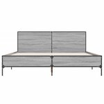 vidaXL Cadre de lit sonoma gris 120x200 cm bois d'ingénierie et métal