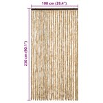 vidaXL Rideau anti-mouches beige 100x230 cm chenille
