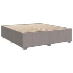 vidaXL Sommier à lattes de lit avec matelas Taupe 200x200 cm Tissu