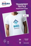 15 transferts t-shirt pour textiles blancs impression laser