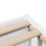 vidaXL Cadre de lit avec tête de lit blanc 150x200 cm bois pin massif