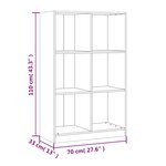 vidaXL Bibliothèque blanc 70x33x110 cm bois massif de pin