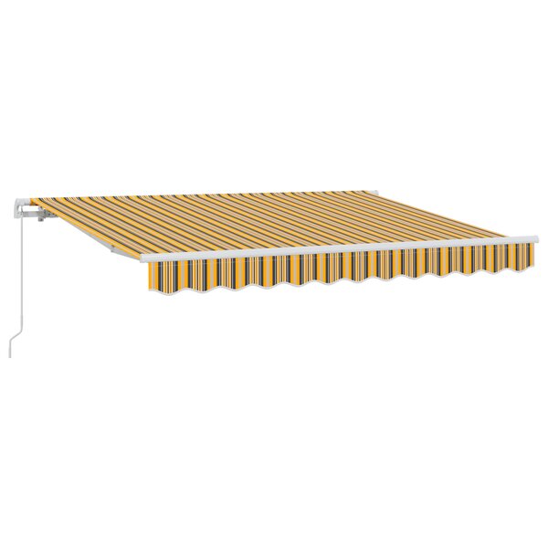 vidaXL Auvent Rétractable Jaune et Gris 3 x 2 m Aluminium et polyester