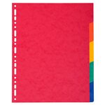 Intercalaires En Véritable Carte Lustrée Souple 225g/m2 Fsc® Avec 5 Onglets Neutres - Couleurs Assorties - Exacompta