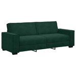 vidaXL Canapé à 3 places Vert foncé 220x78x84 cm Velours