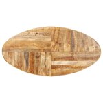 Vidaxl table à dîner ovale 200x100x75 cm bois de manguier brut