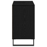vidaXL Cabinet de salle de bain avec porte Chêne noir 80 x 33 x 60 cm