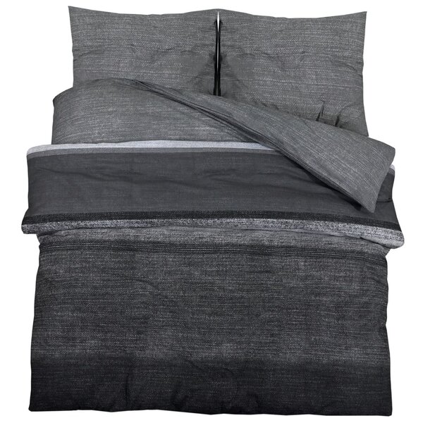 vidaXL Ensemble de housse de couette gris foncé 220x240 cm Coton