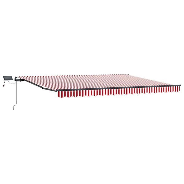 vidaXL Auvent rétractable Rouge et Blanc 400 × 350 cm