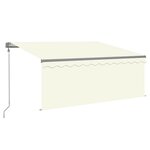 vidaXL Auvent automatique store capteur de vent et LED 3x2 5 m Crème